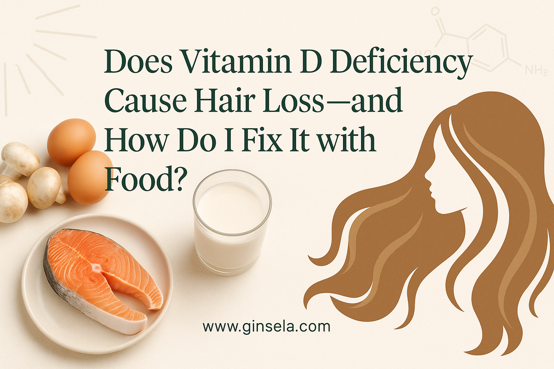 Does Vitamin D Deficiency Cause Hair Loss—and How Do I Fix It with Food? www,ginsela.com