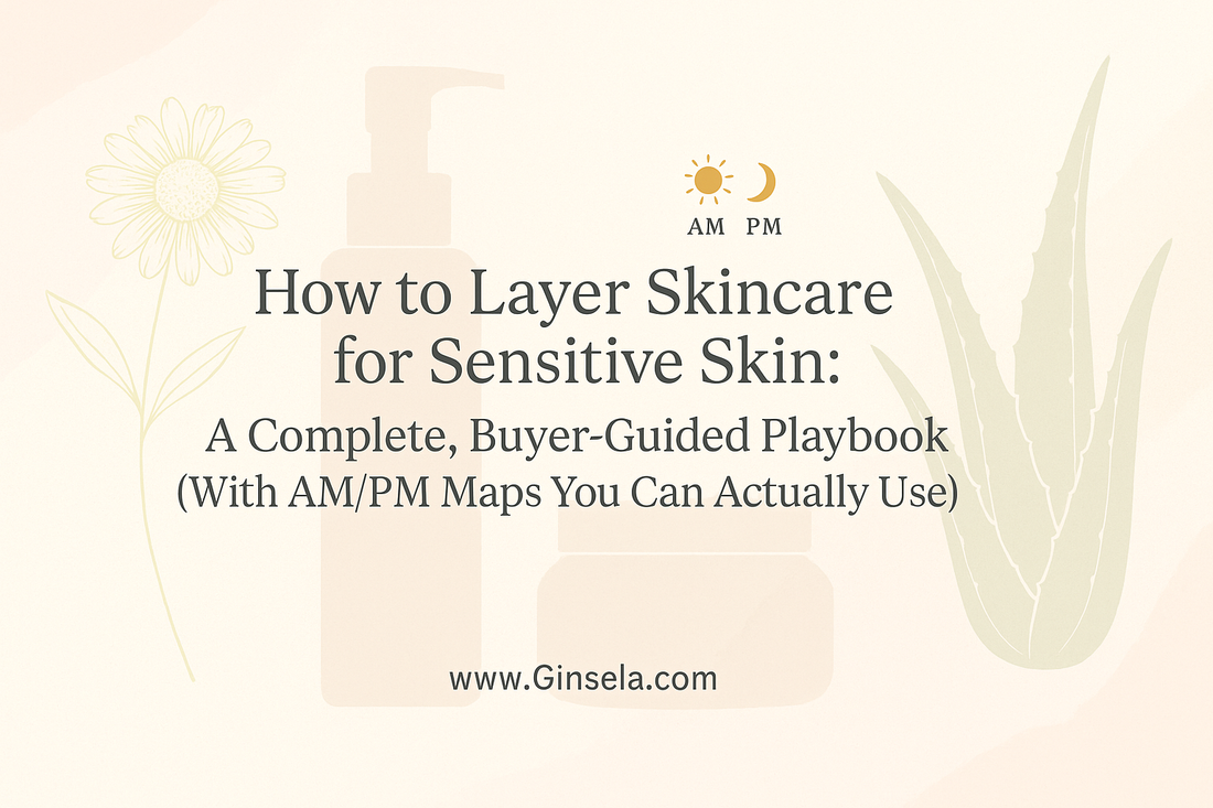 How to Layer Skincare for Sensitive Skin: A Complete, Buyer-Guided Playbook (With AM/PM Maps You Can Actually Use) www.Ginsela.com