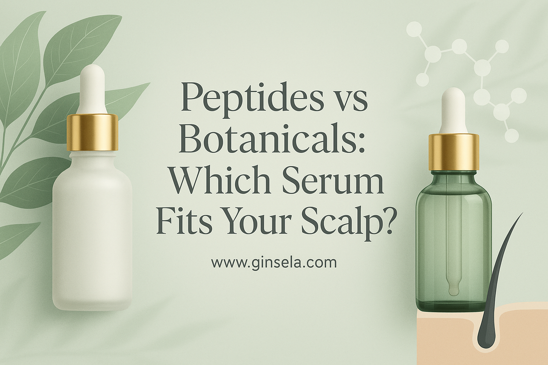 Peptides vs Botanicals: Which Serum Fits Your Scalp? www,ginsela.com