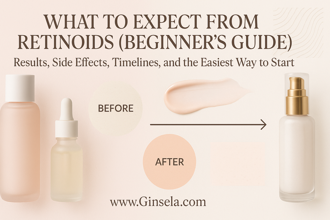 What to Expect From Retinoids (Beginner’s Guide): Results, Side Effects, Timelines, and the Easiest Way to Start www.Ginsela.com
